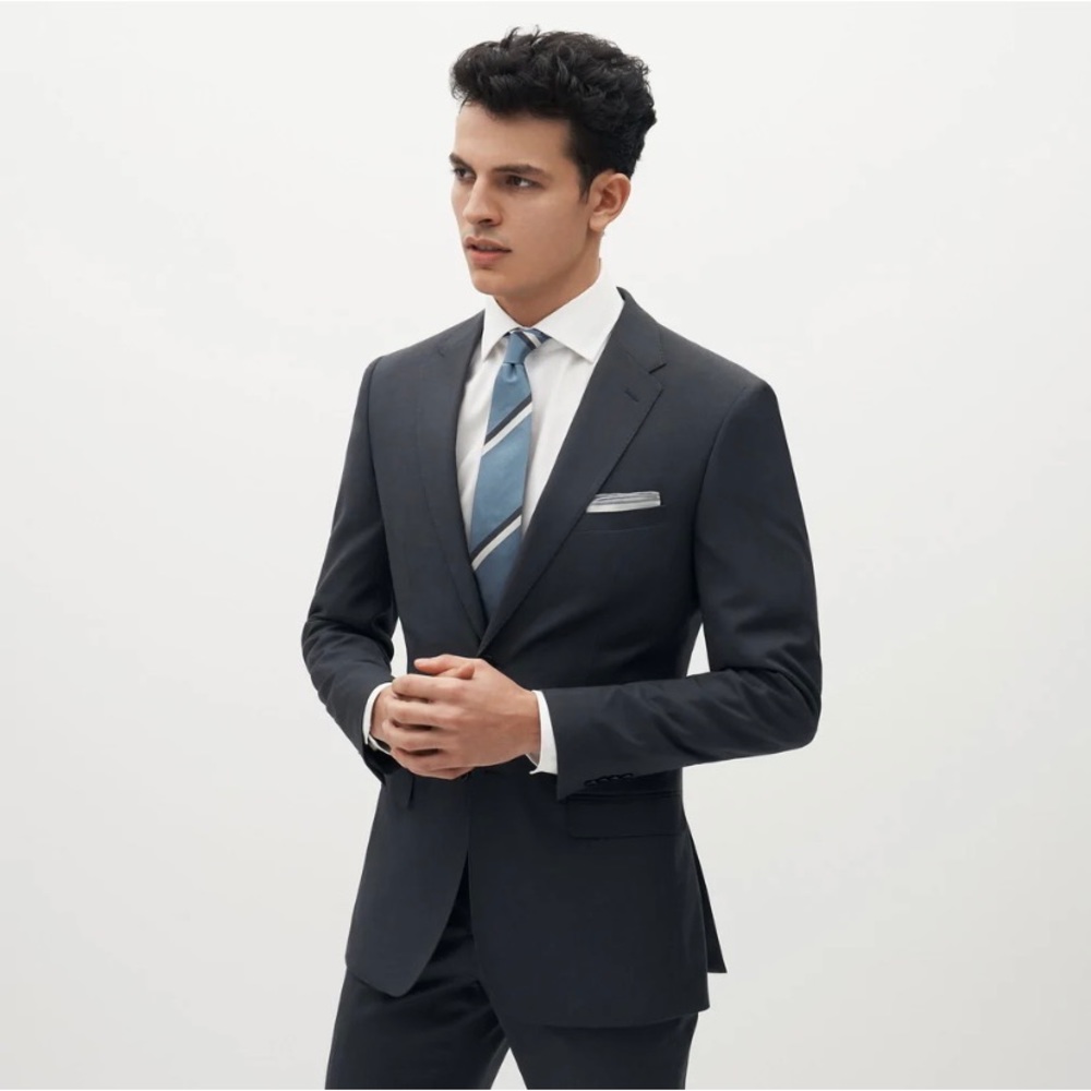 SuitShop (The Groomsman) Charcoal Grey Two Piece Suit EUC
